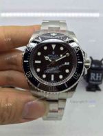 Swiss 2836 Replica Rolex Deepsea Sea-Dweller Black Dial Watch / Noob Factory